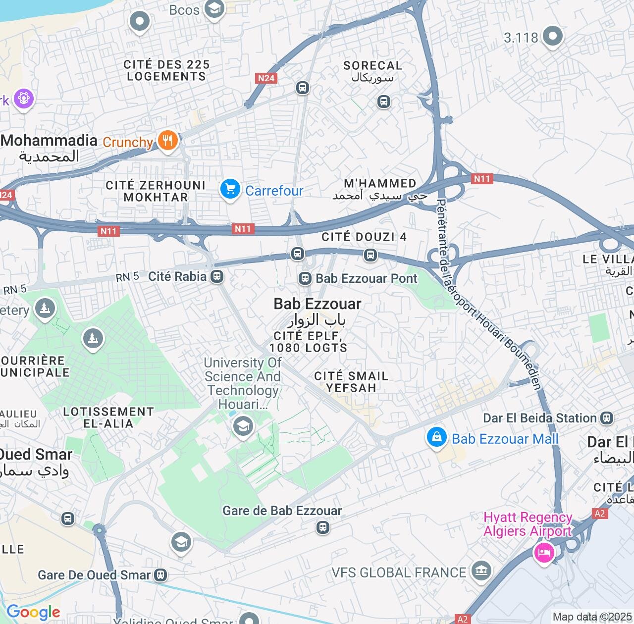 Map image for Intellectual Property Lawyers in Bab Ezzouar and Algiers IP firms at coordinates  ; .