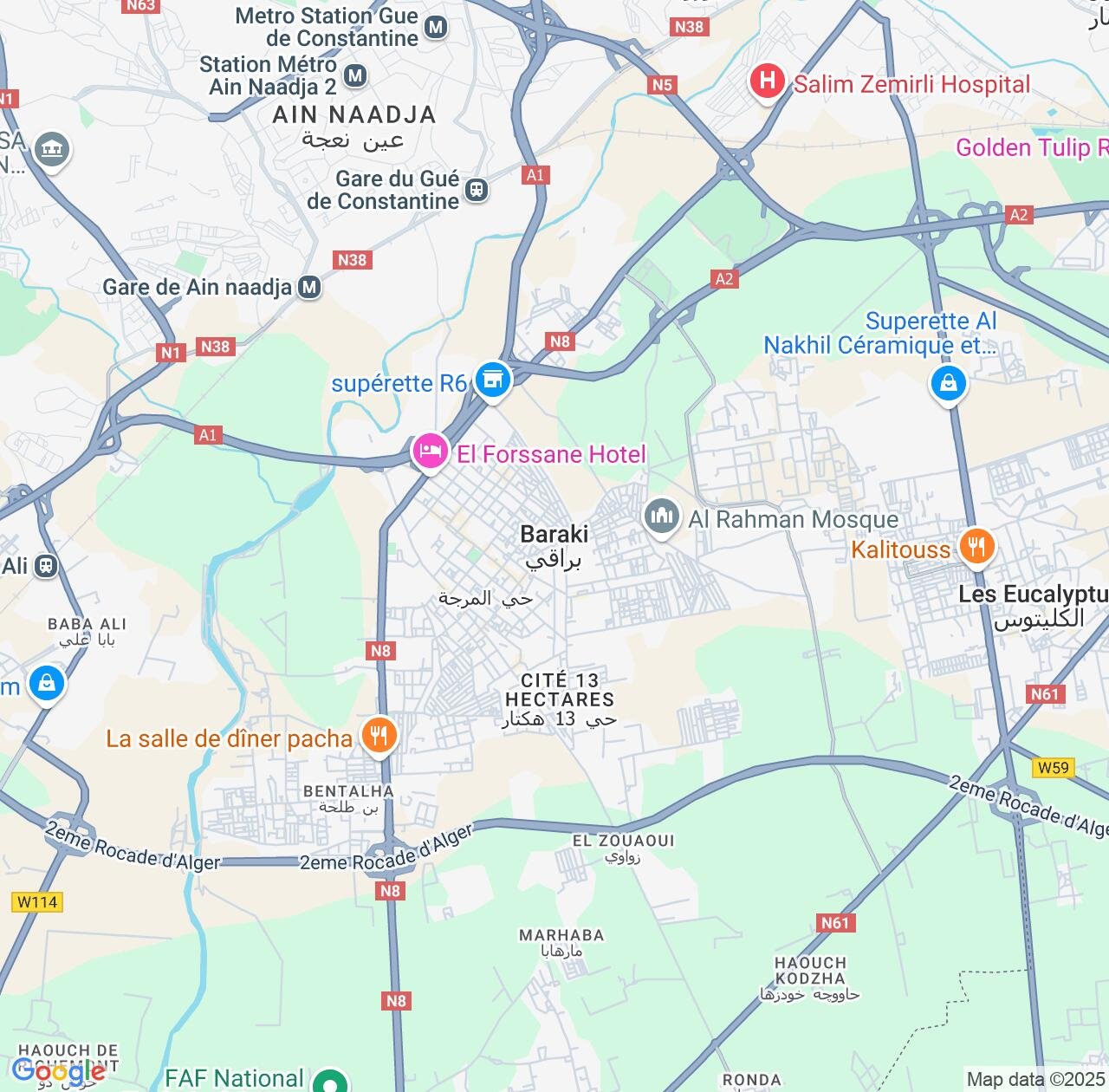 Map image for Intellectual Property Lawyers in Baraki and Algiers IP firms at coordinates  ; .
