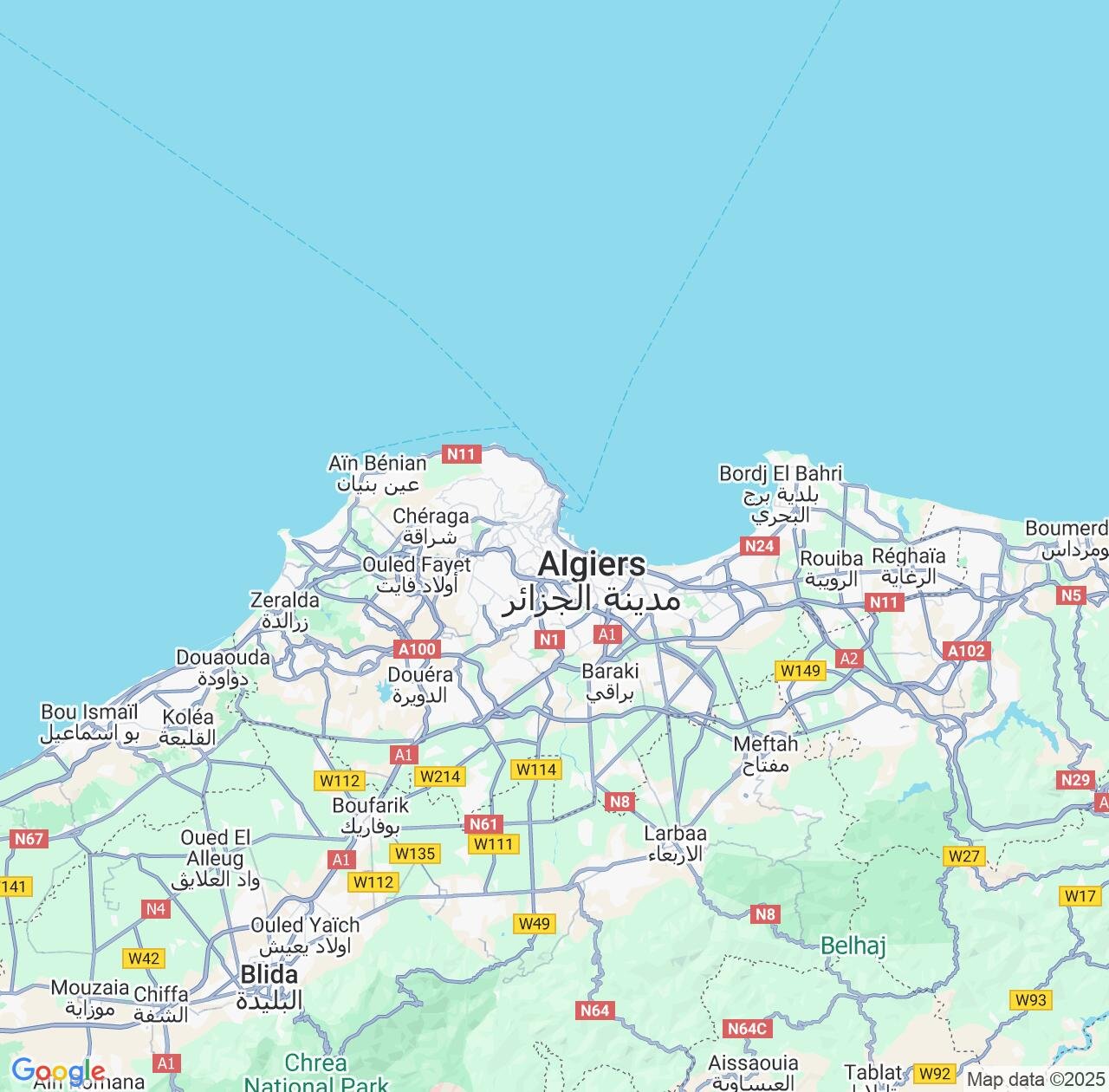 Map image for Intellectual Property Lawyers in Algiers and Algeria IP firms at coordinates  ; .