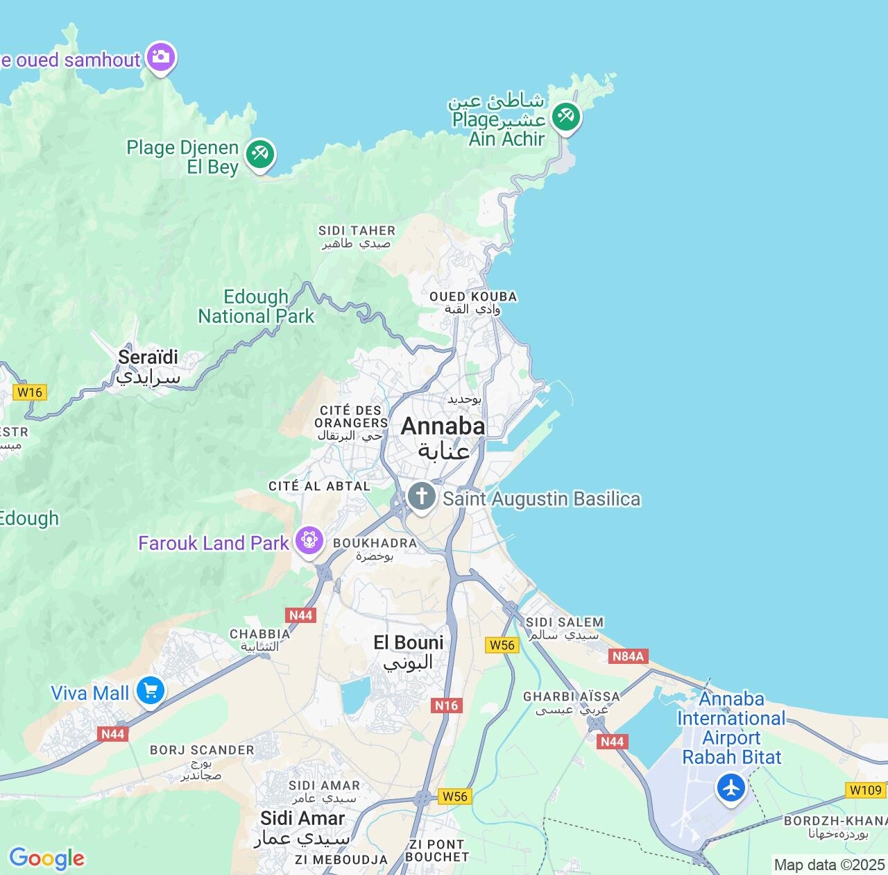 Map image for Intellectual Property Lawyers in Annaba and Algeria IP firms at coordinates  ; .