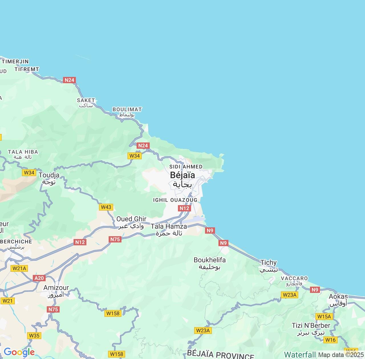 Map image for Intellectual Property Lawyers in Béjaïa and Algeria IP firms at coordinates  ; .