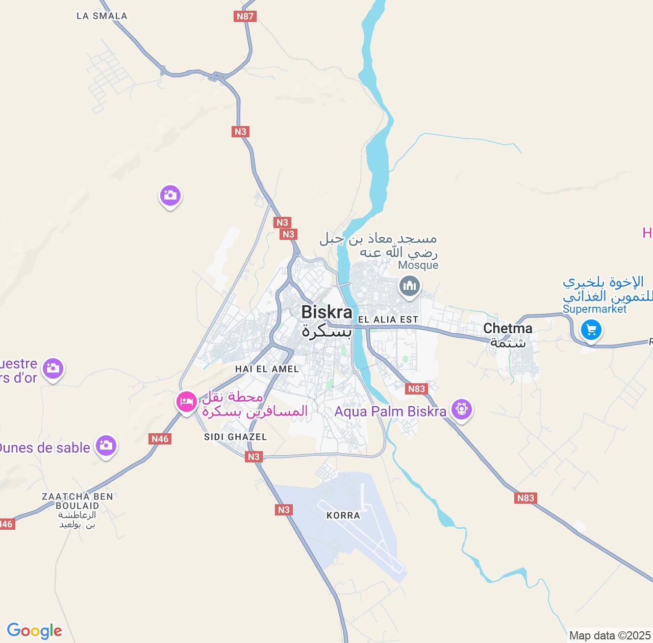 Map image for Intellectual Property Lawyers in Biskra and Algeria IP firms at coordinates  ; .