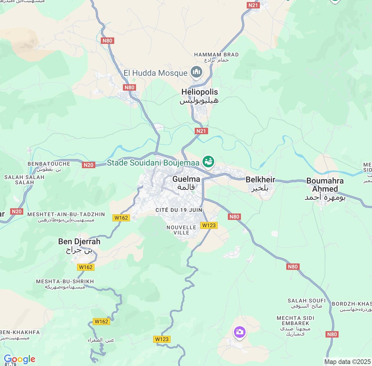 Map image for Intellectual Property Lawyers in Guelma and Algeria IP firms at coordinates  ; .
