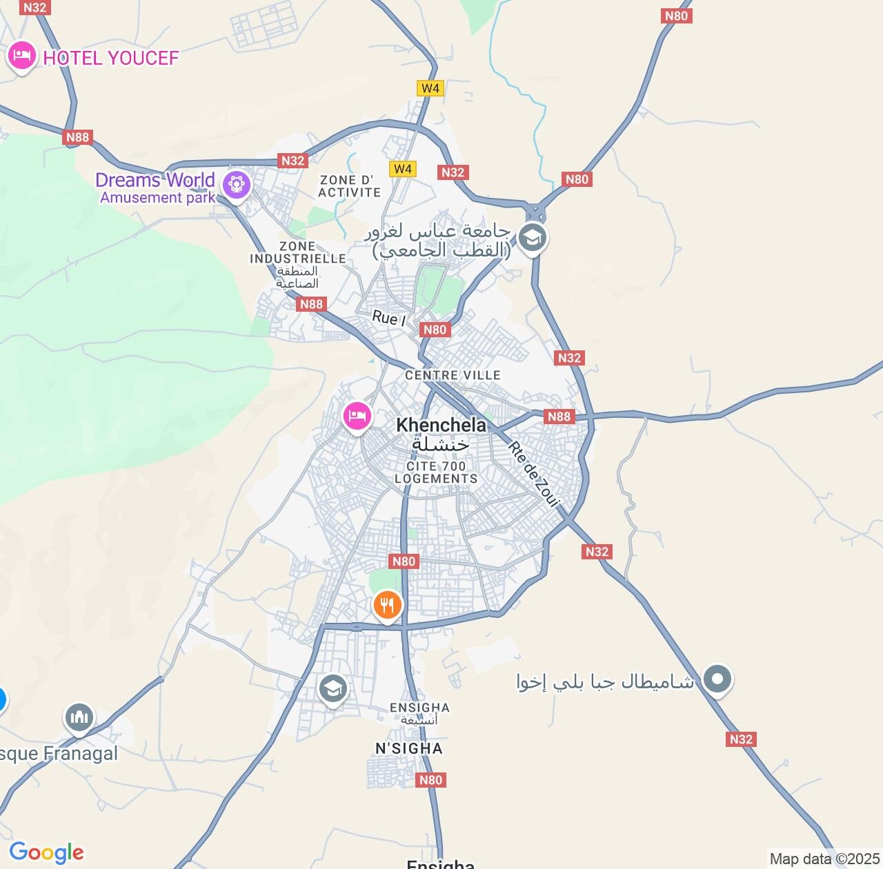 Map image for Intellectual Property Lawyers in Khenchela and Algeria IP firms at coordinates  ; .