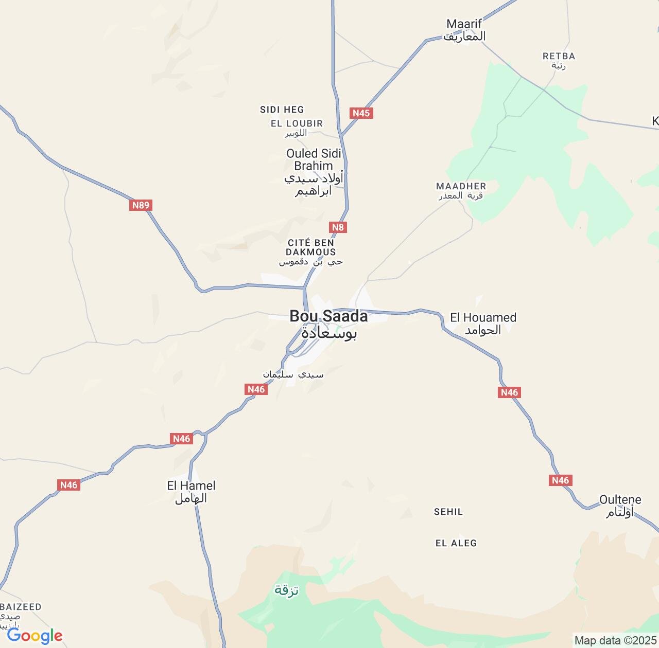 Map image for Intellectual Property Lawyers in Bou Saada and M'Sila IP firms at coordinates  ; .