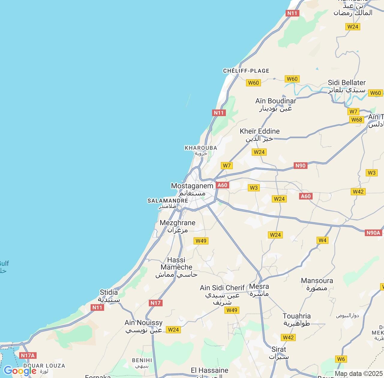 Map image for Intellectual Property Lawyers in Mostaganem and Algeria IP firms at coordinates  ; .