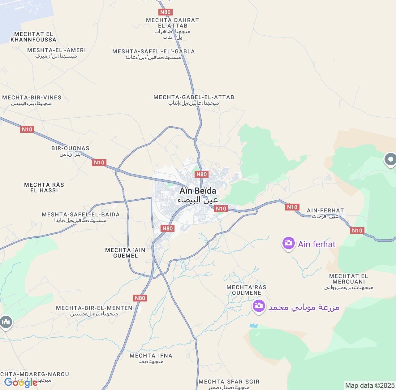 Map image for Intellectual Property Lawyers in Ain Beida and Oum el Bouaghi IP firms at coordinates  ; .