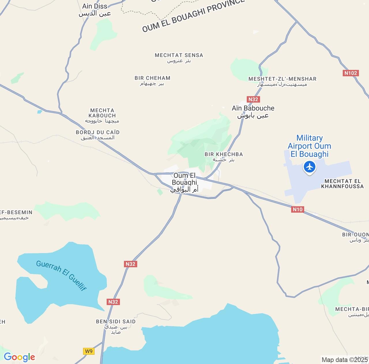 Map image for Intellectual Property Lawyers in Oum el Bouaghi and Algeria IP firms at coordinates  ; .
