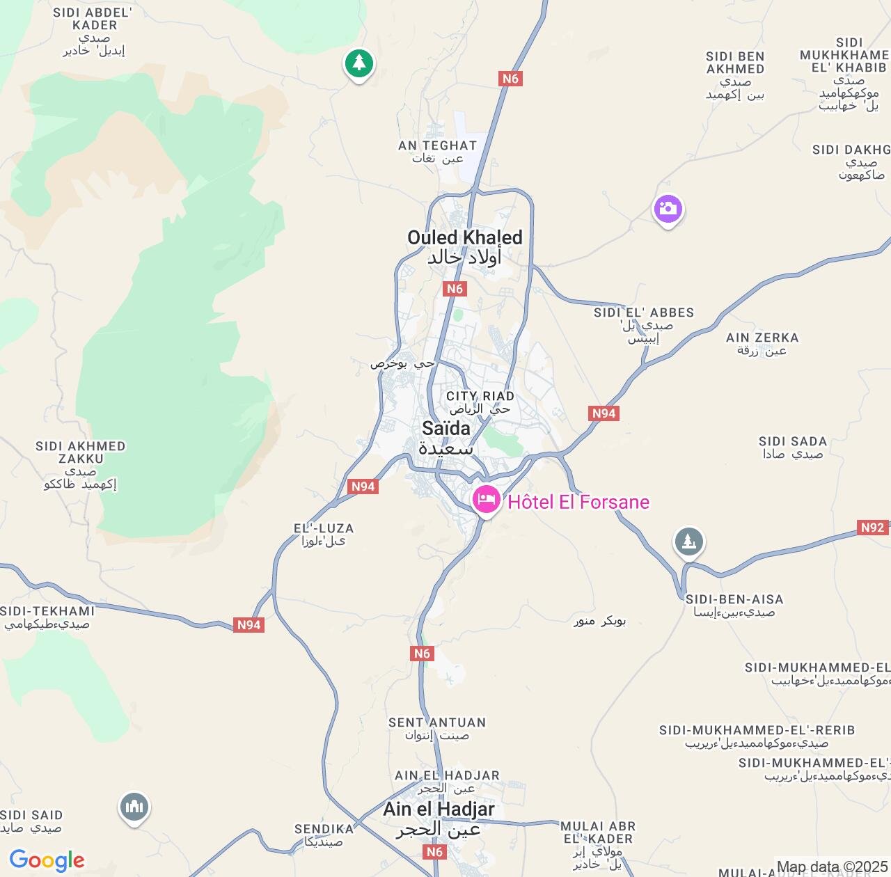Map image for Intellectual Property Lawyers in Saida and Algeria IP firms at coordinates  ; .