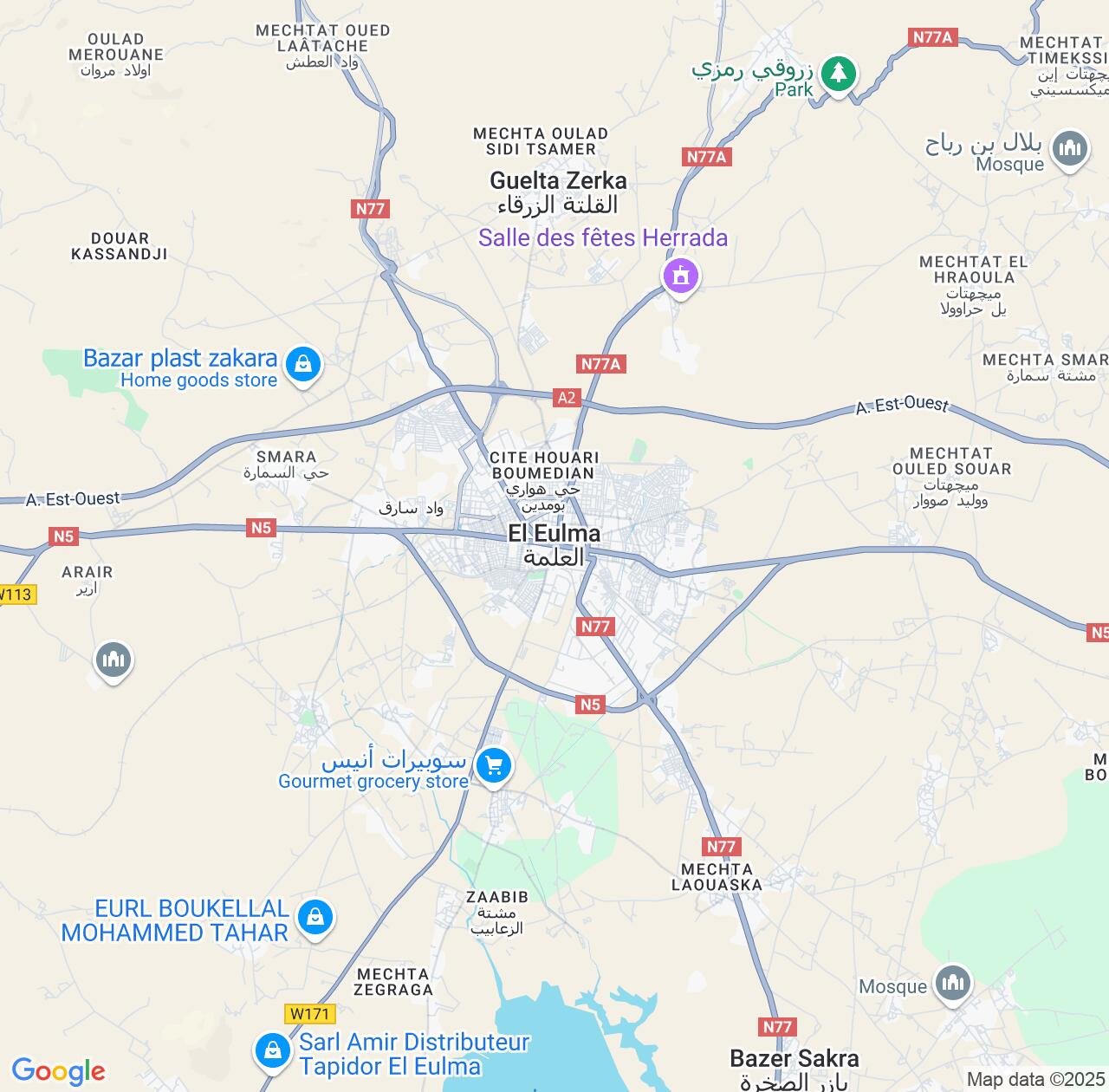 Map image for Intellectual Property Lawyers in El Eulma and Sétif IP firms at coordinates  ; .