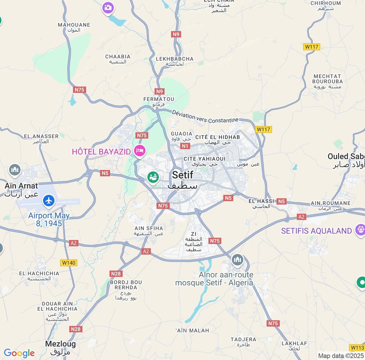 Map image for Intellectual Property Lawyers in Sétif and Algeria IP firms at coordinates  ; .