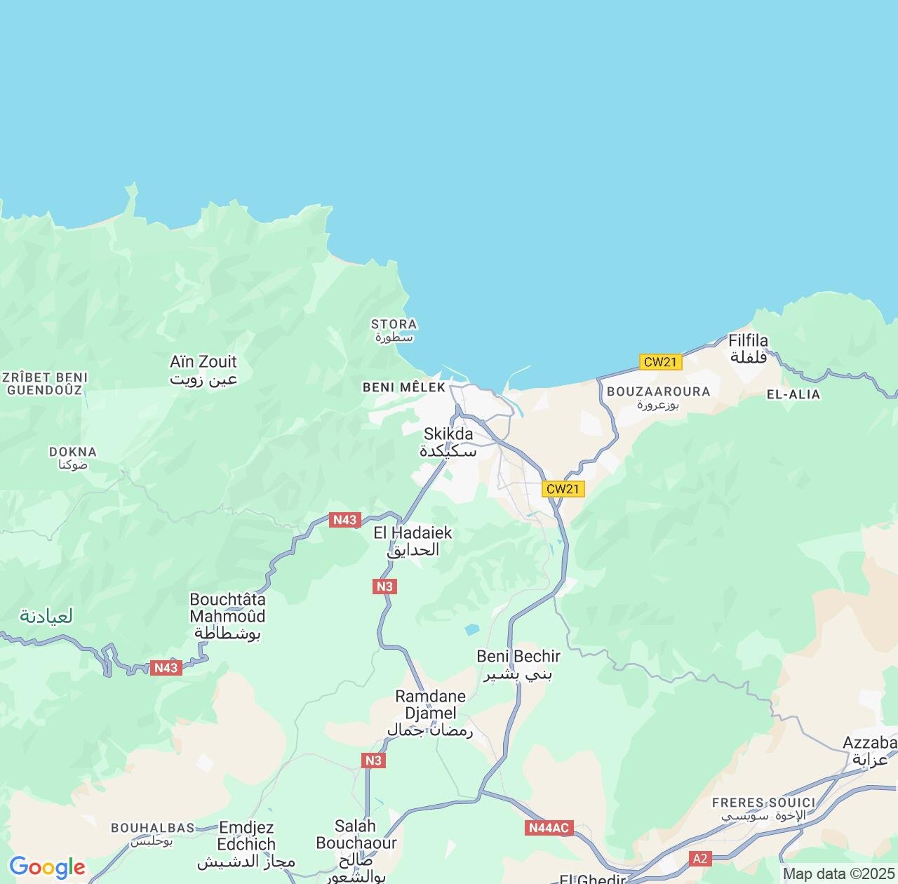 Map image for Intellectual Property Lawyers in Skikda and Algeria IP firms at coordinates  ; .