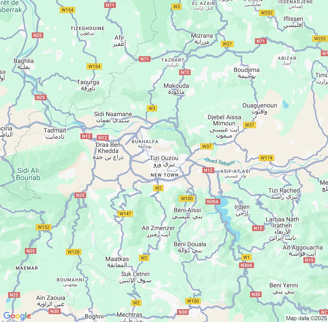 Map image for Intellectual Property Lawyers in Tizi Ouzou and Algeria IP firms at coordinates  ; .