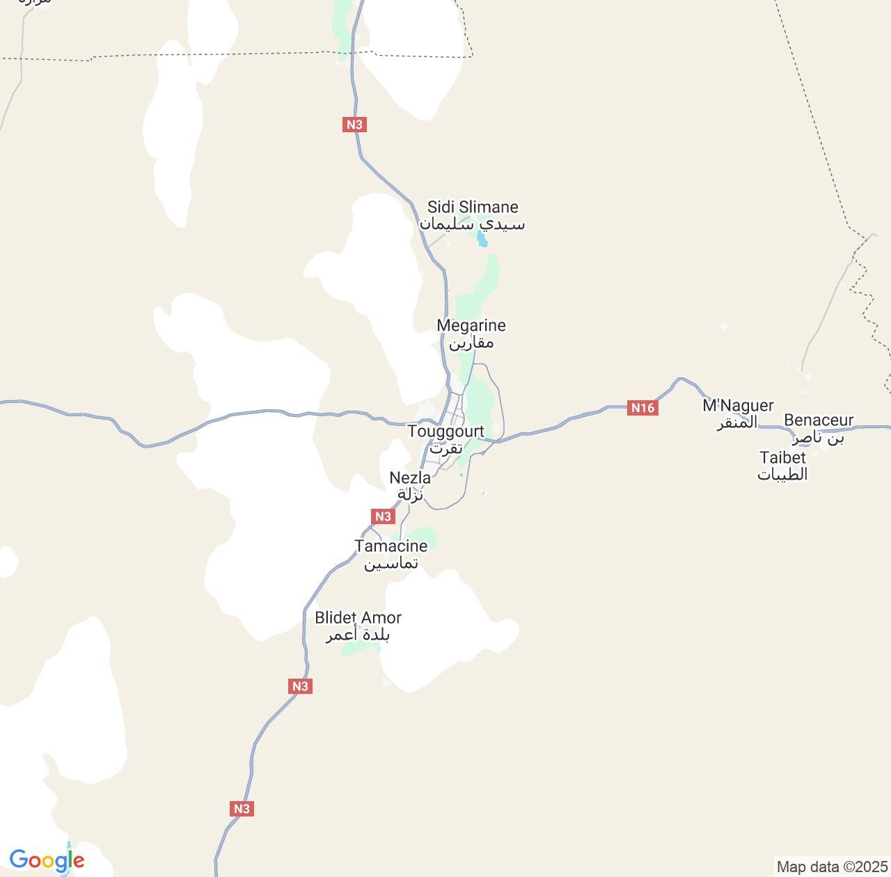 Map image for Intellectual Property Lawyers in Touggourt and Algeria IP firms at coordinates  ; .