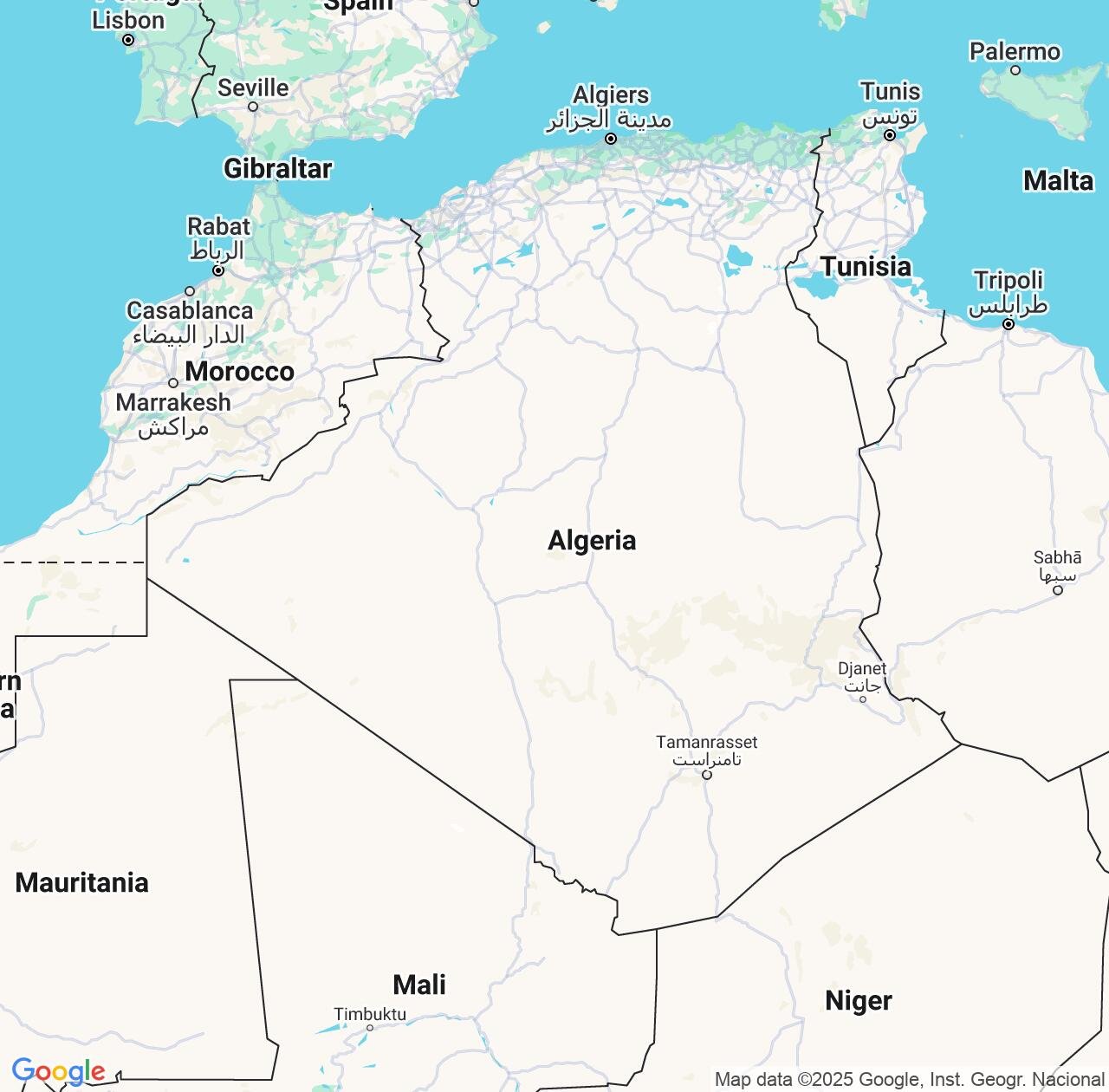 Map image for Intellectual Property Lawyers in Algeria and Africa IP firms at coordinates  ; .