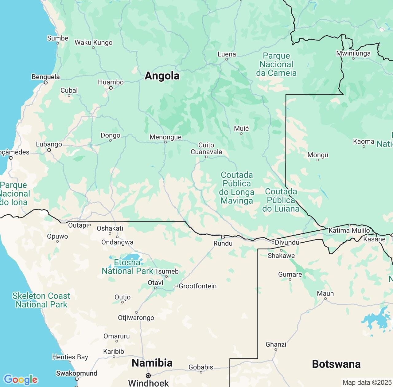 Map image for Intellectual Property Lawyers in Cuando Cobango and Angola IP firms at coordinates  ; .