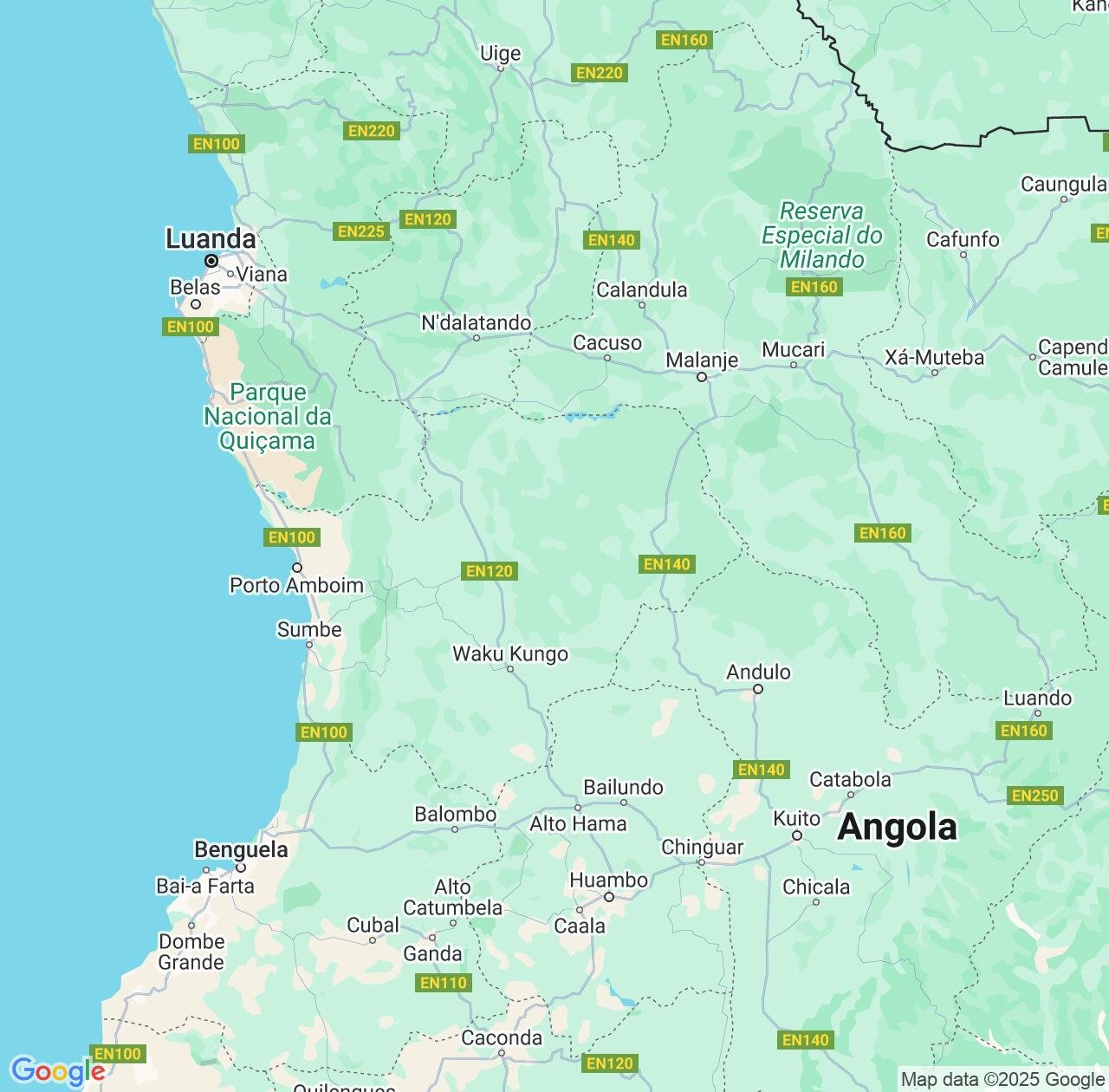 Map image for Intellectual Property Lawyers in Kwanza Sul and Angola IP firms at coordinates  ; .