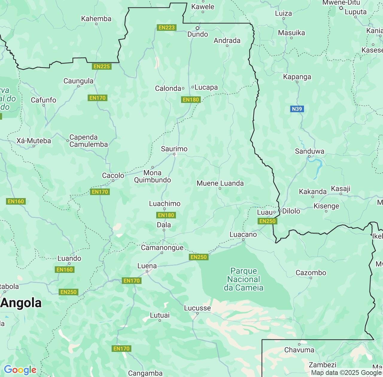 Map image for Intellectual Property Lawyers in Lunda Sul and Angola IP firms at coordinates  ; .