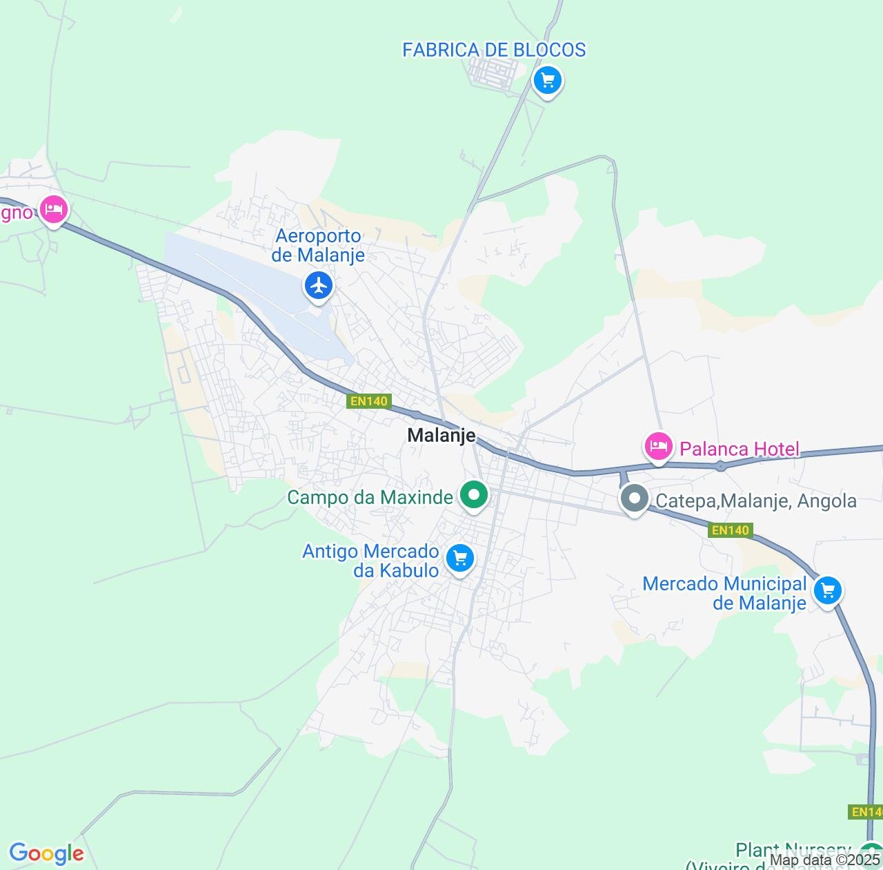 Map image for Intellectual Property Lawyers in Malanje and Angola IP firms at coordinates  ; .
