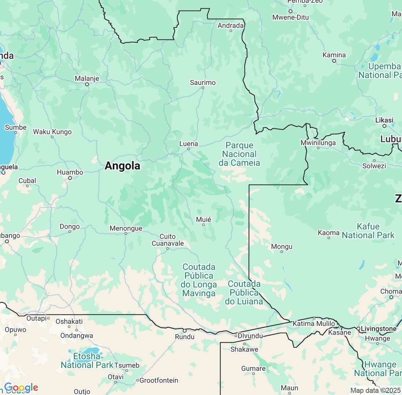 Map image for Intellectual Property Lawyers in Moxico and Angola IP firms at coordinates  ; .