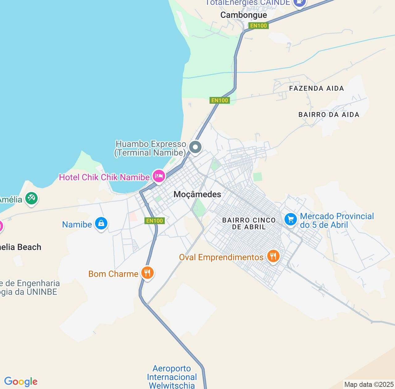 Map image for Intellectual Property Lawyers in Namibe and Angola IP firms at coordinates  ; .