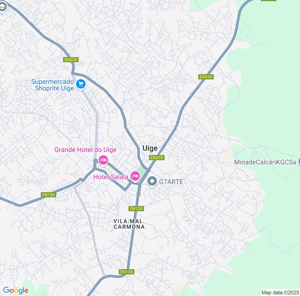 Map image for Intellectual Property Lawyers in Uige and Angola IP firms at coordinates  ; .