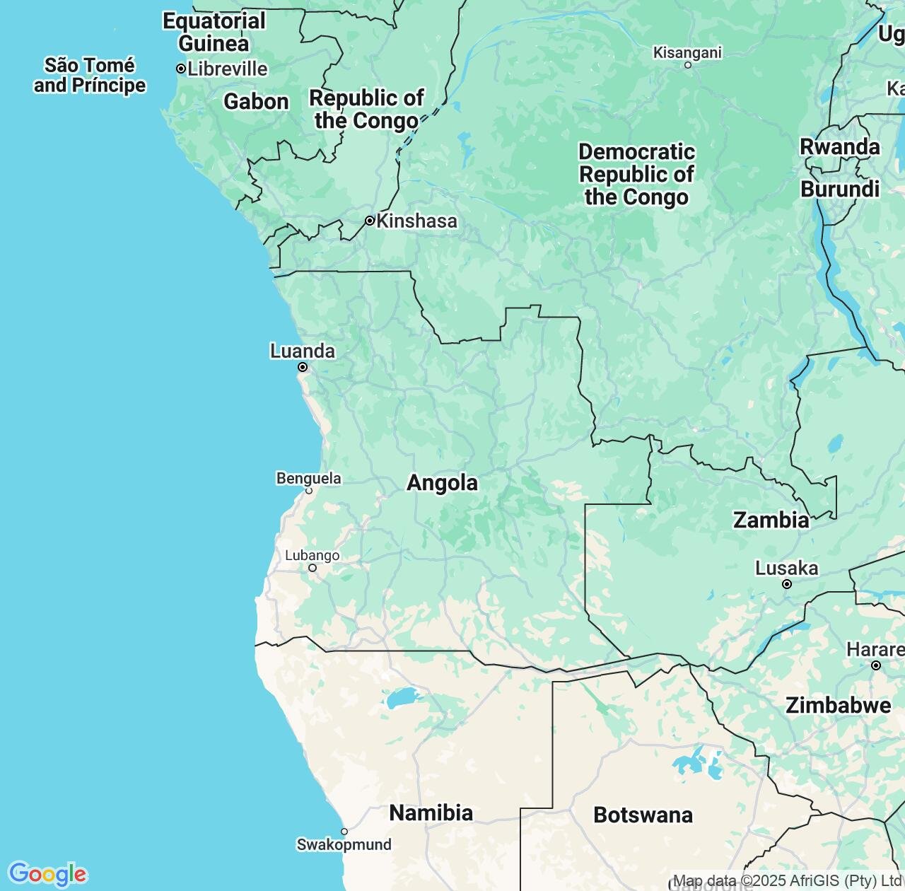 Map image for Intellectual Property Lawyers in Angola and Africa IP firms at coordinates  ; .
