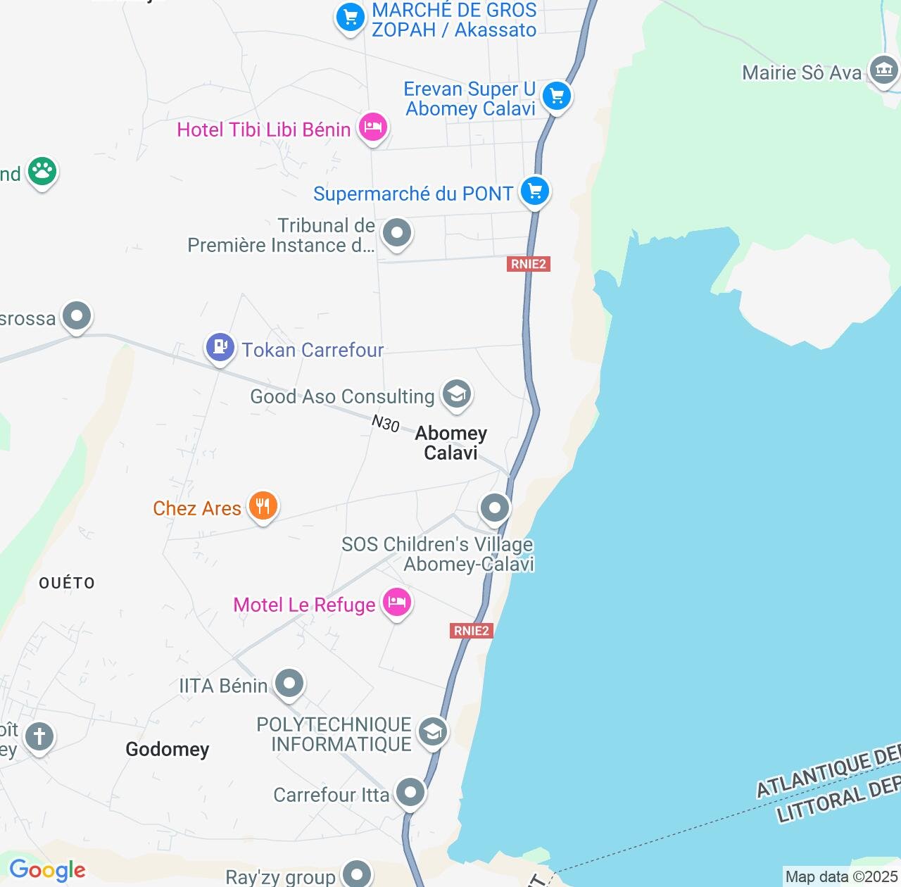 Map image for Intellectual Property Lawyers in Abomey-Calavi and Atlantique IP firms at coordinates  ; .