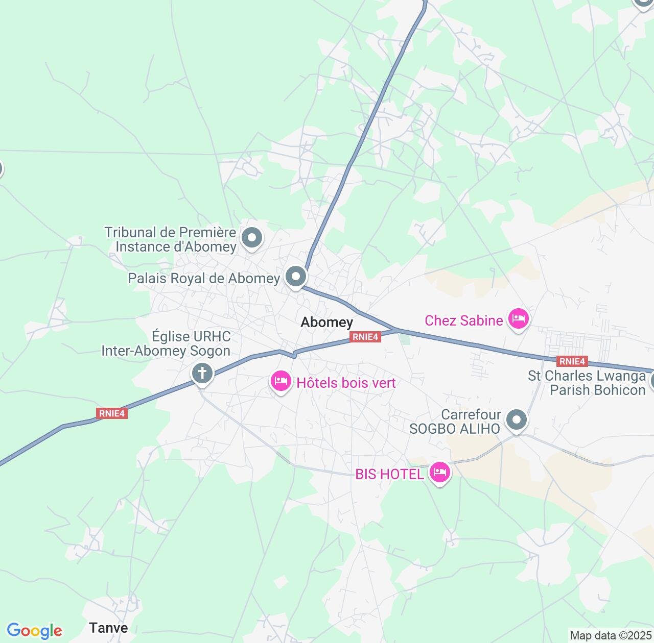 Map image for Intellectual Property Lawyers in Abomey and Zou IP firms at coordinates  ; .