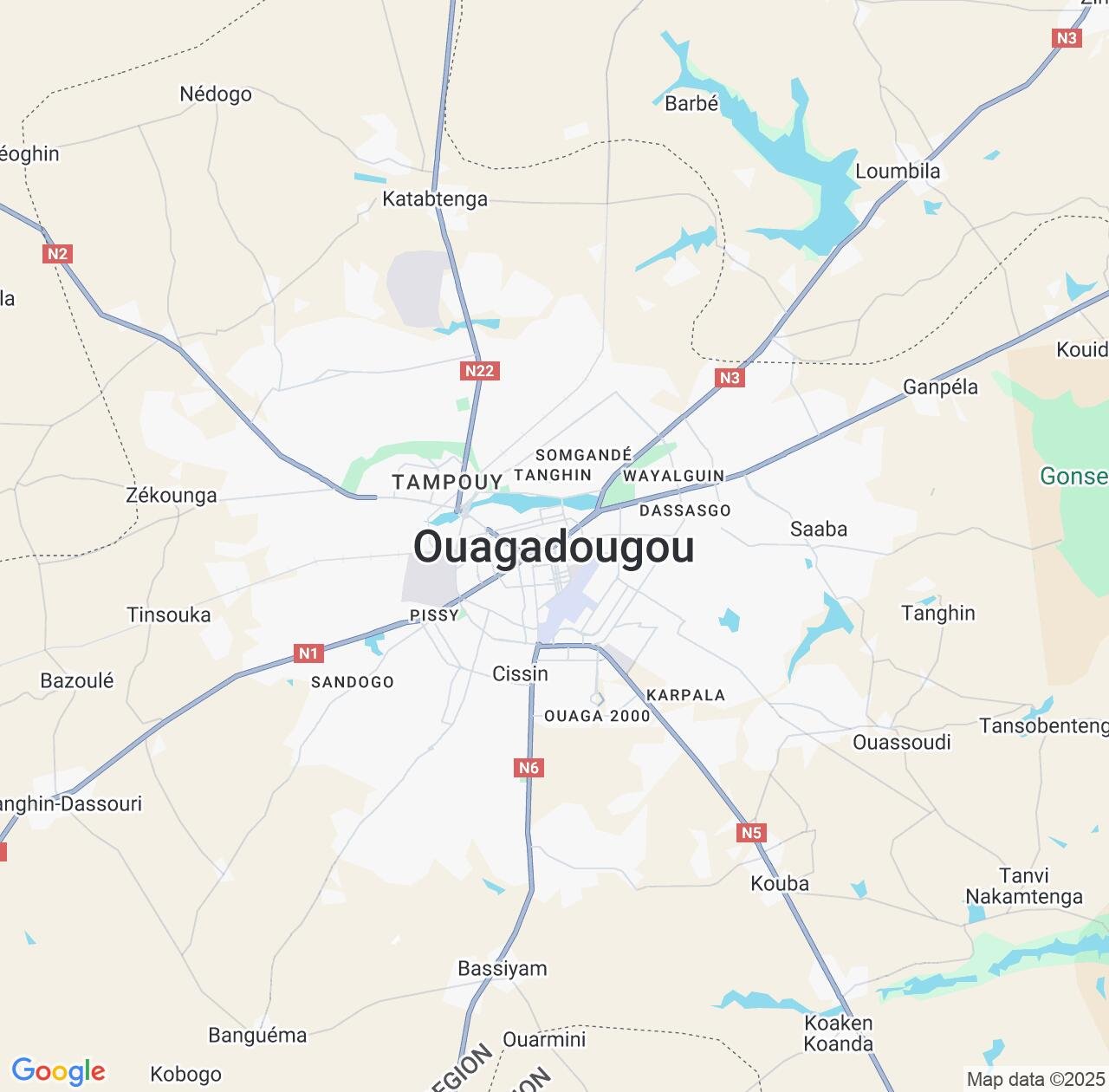 Map image for Intellectual Property Lawyers in Ouagadougou and Centre IP firms at coordinates  ; .