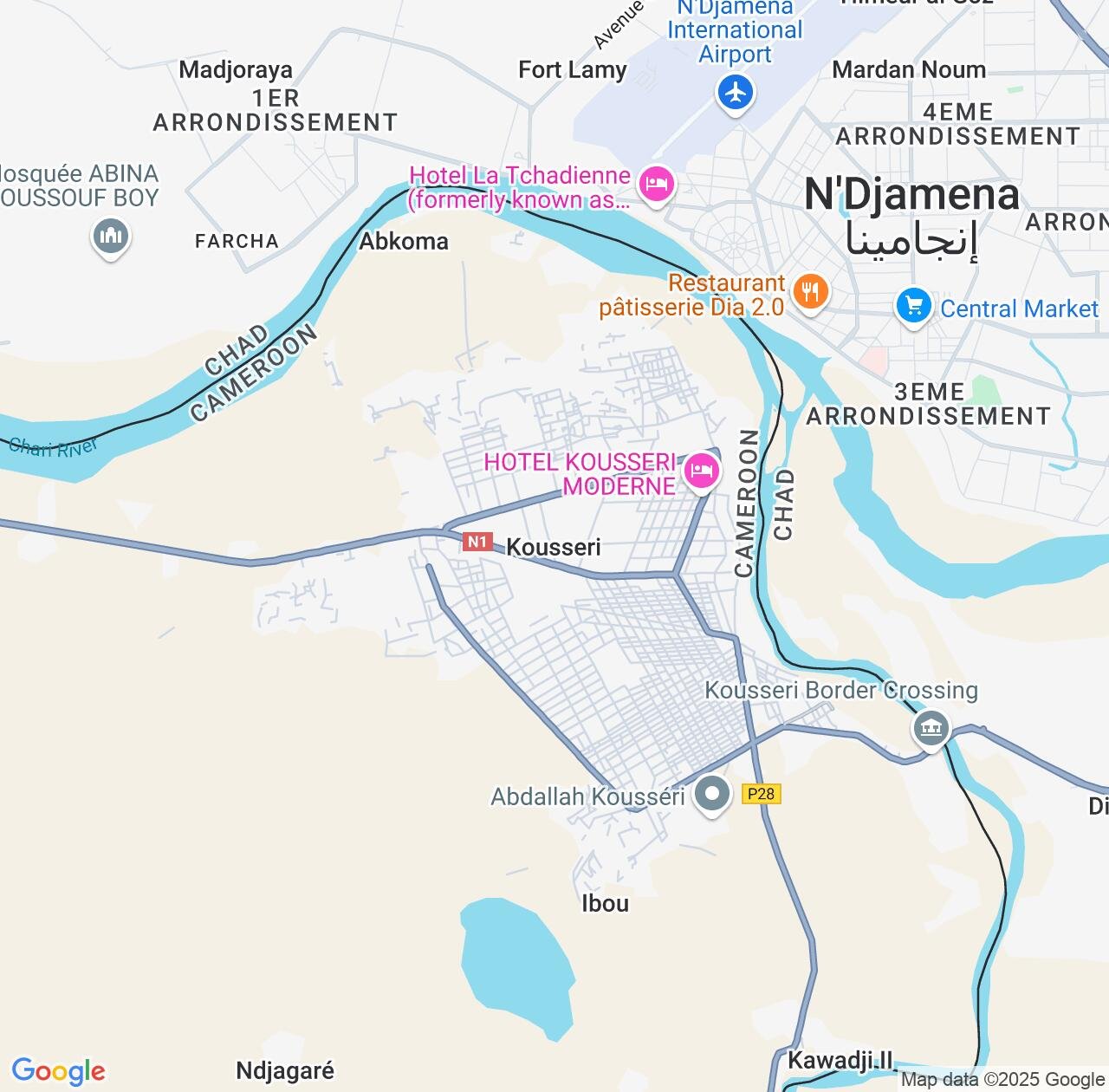 Map image for Intellectual Property Lawyers in Kousseri and Far North IP firms at coordinates  ; .