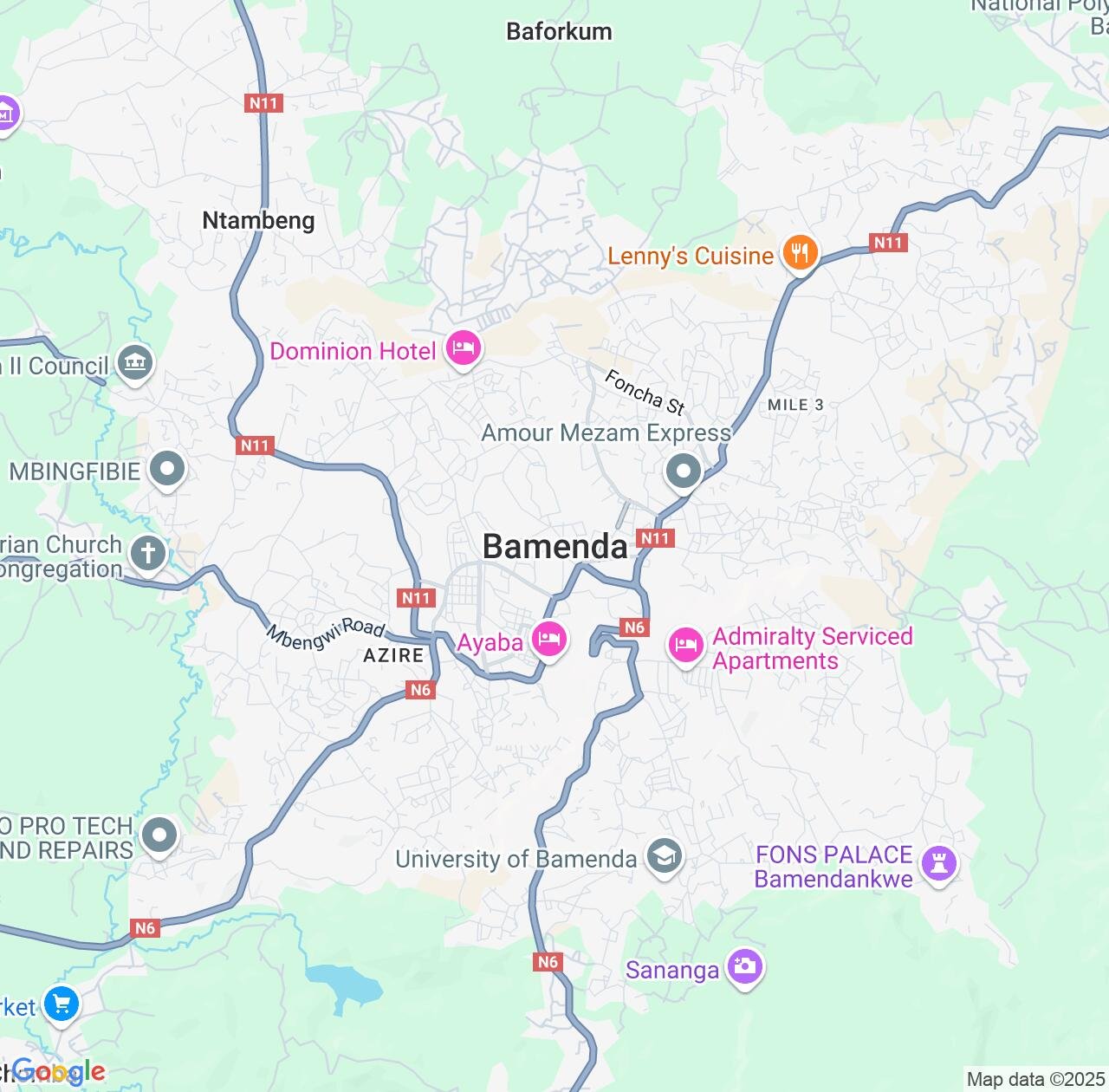 Map image for Intellectual Property Lawyers in Bamenda and North-West IP firms at coordinates  ; .