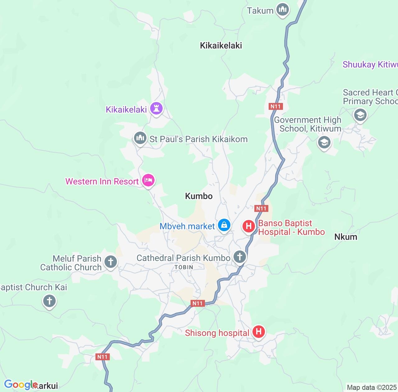 Map image for Intellectual Property Lawyers in Kumbo and North-West IP firms at coordinates  ; .