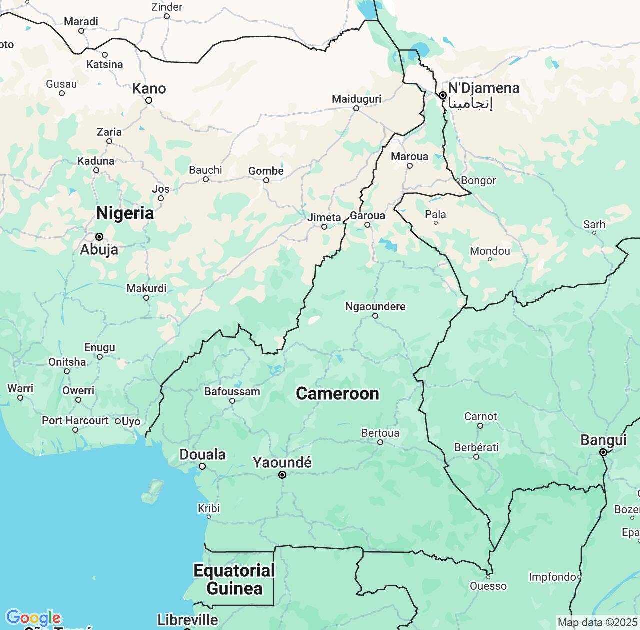 Map image for Intellectual Property Lawyers in Cameroon and Africa IP firms at coordinates  ; .