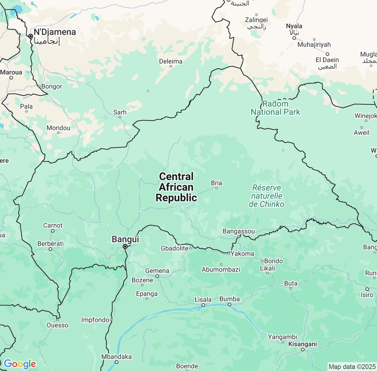 Map image for Intellectual Property Lawyers in Central African Republic and Africa IP firms at coordinates  ; .