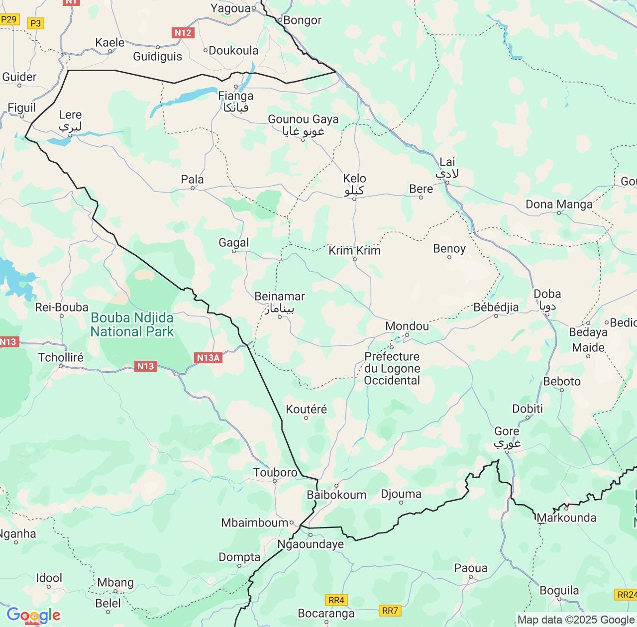 Map image for Intellectual Property Lawyers in Logone Occidental and Chad IP firms at coordinates  ; .