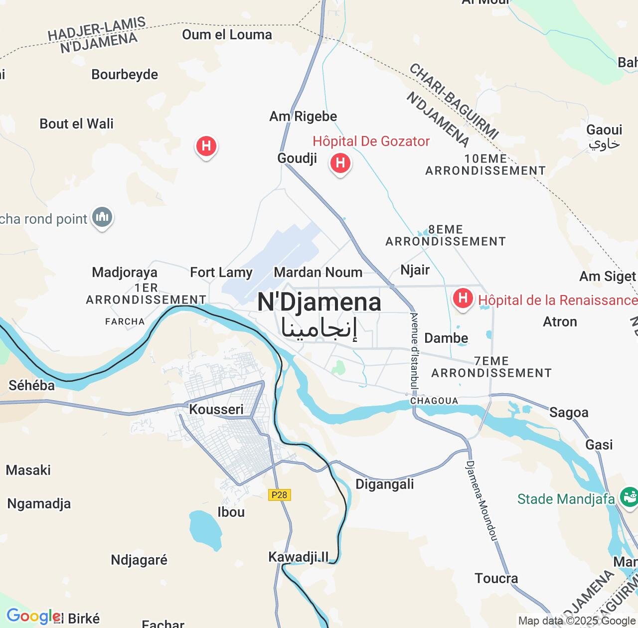 Map image for Intellectual Property Lawyers in N’Djaména and Chad IP firms at coordinates  ; .