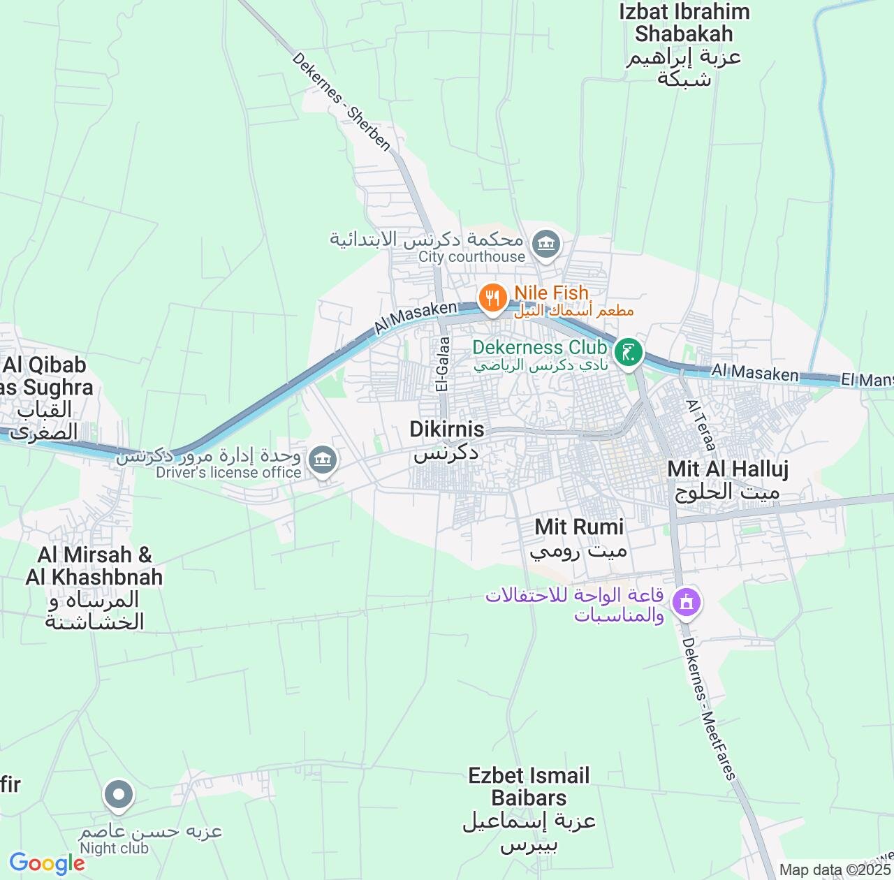 Map image for Intellectual Property Lawyers in Dikirnis and Dakahlia IP firms at coordinates  ; .