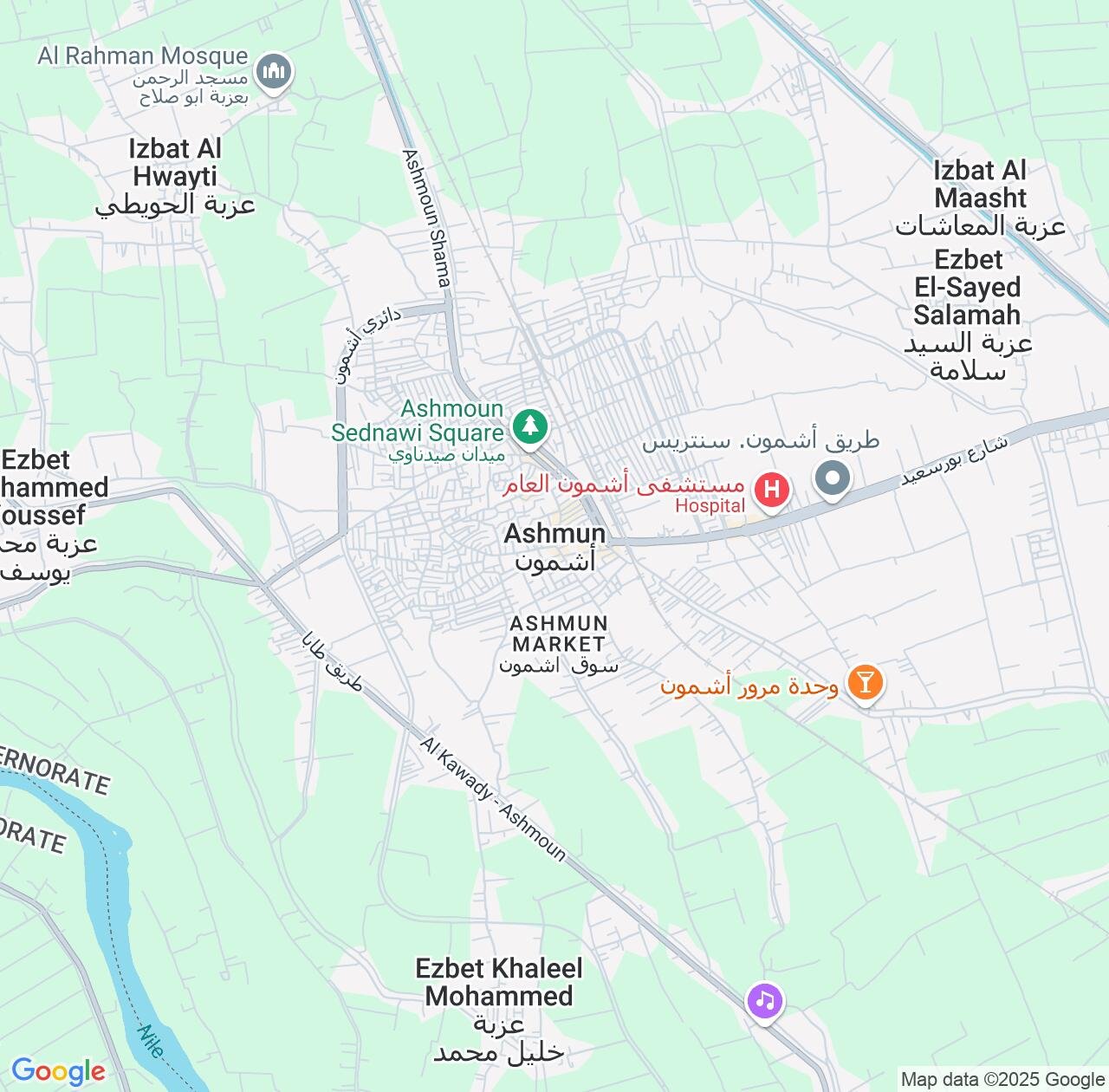 Map image for Intellectual Property Lawyers in Ashmun and Monufia IP firms at coordinates  ; .