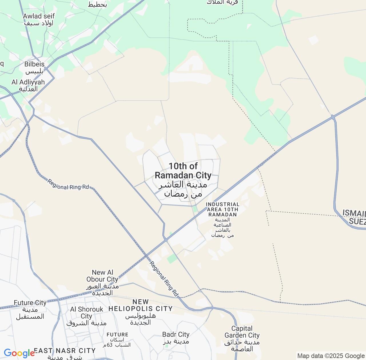 Map image for Intellectual Property Lawyers in Al 'Ashir min Ramadan and Sharqia IP firms at coordinates  ; .