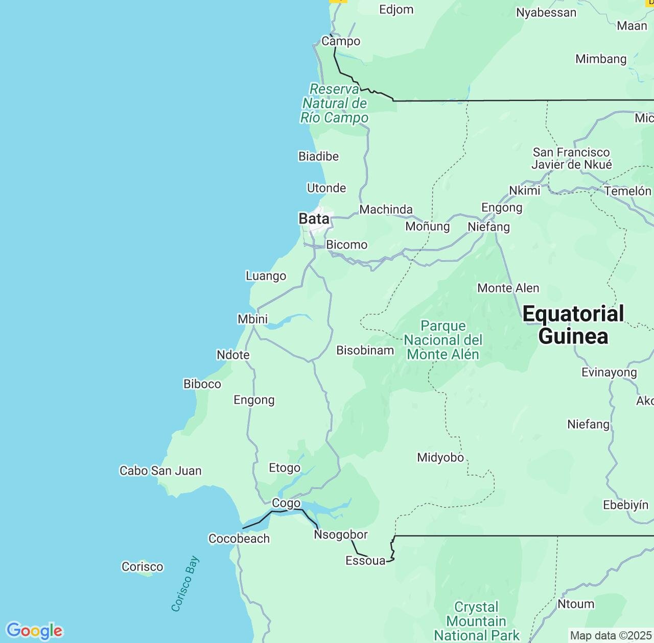 Map image for Intellectual Property Lawyers in Litoral and Equatorial Guinea IP firms at coordinates  ; .