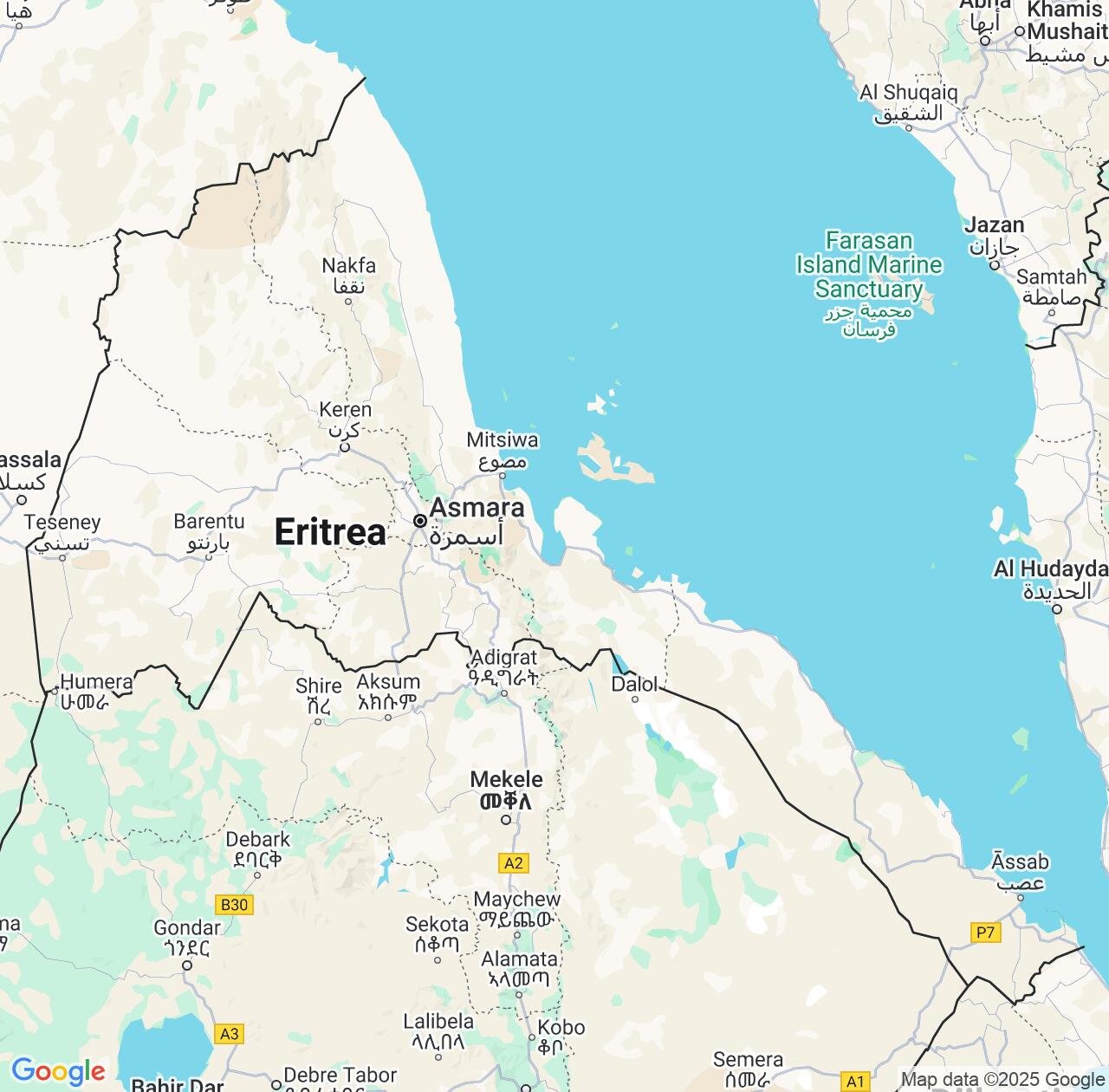 Map image for Intellectual Property Lawyers in Eritrea and Africa IP firms at coordinates  ; .
