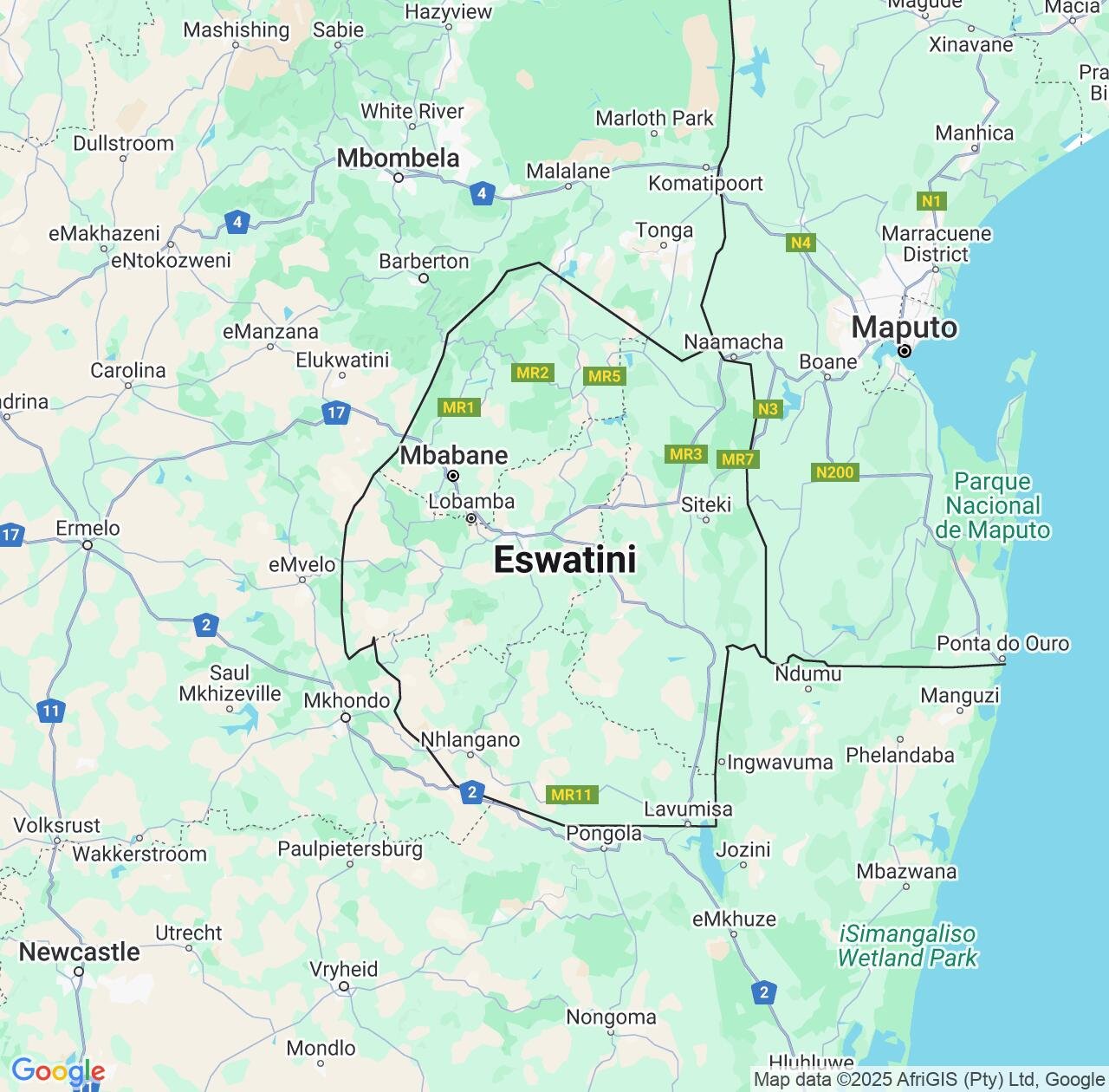 Map image for Intellectual Property Lawyers in Eswatini and Africa IP firms at coordinates  ; .