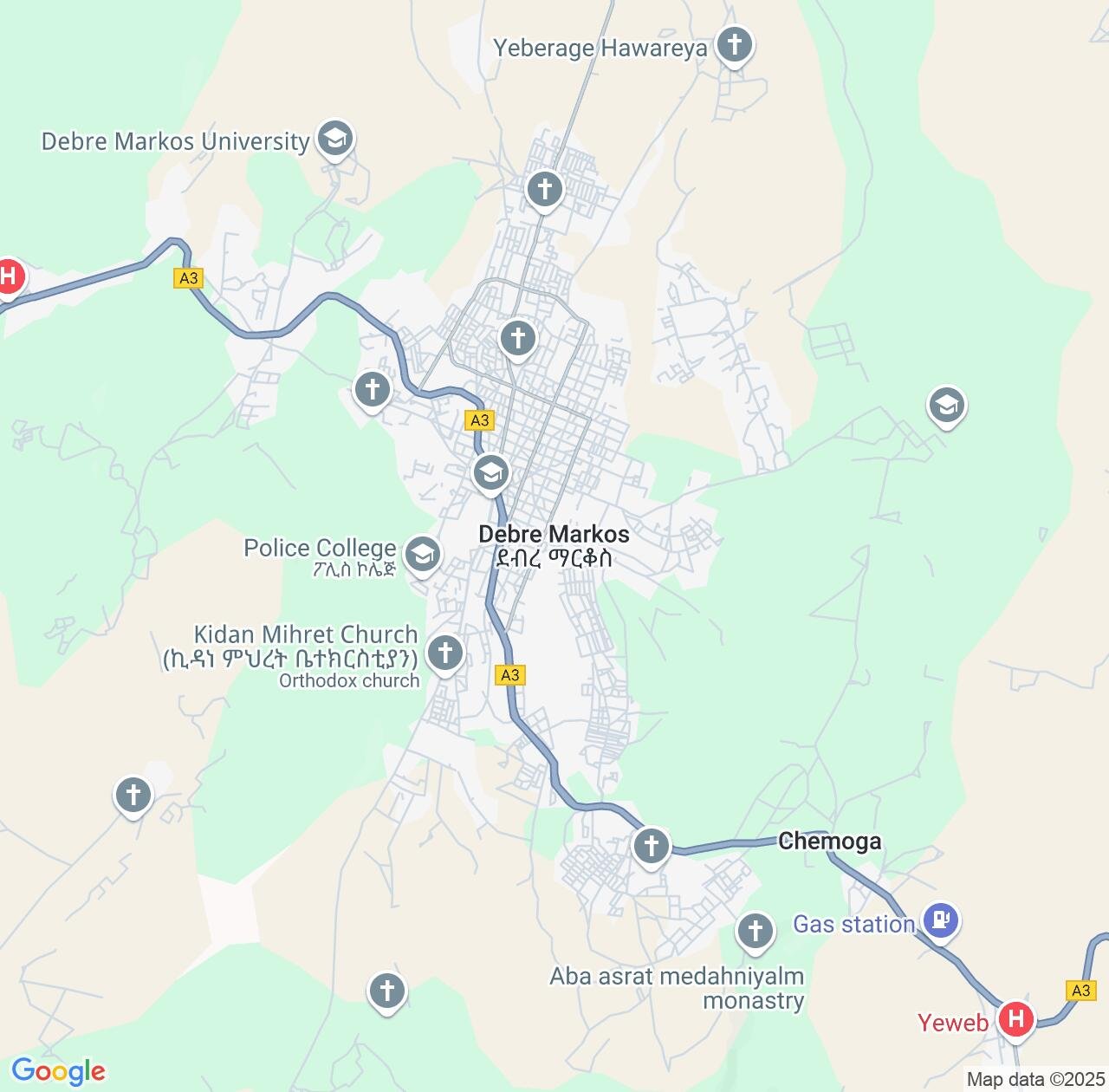Map image for Intellectual Property Lawyers in Debre Mark'os and Amhara IP firms at coordinates  ; .