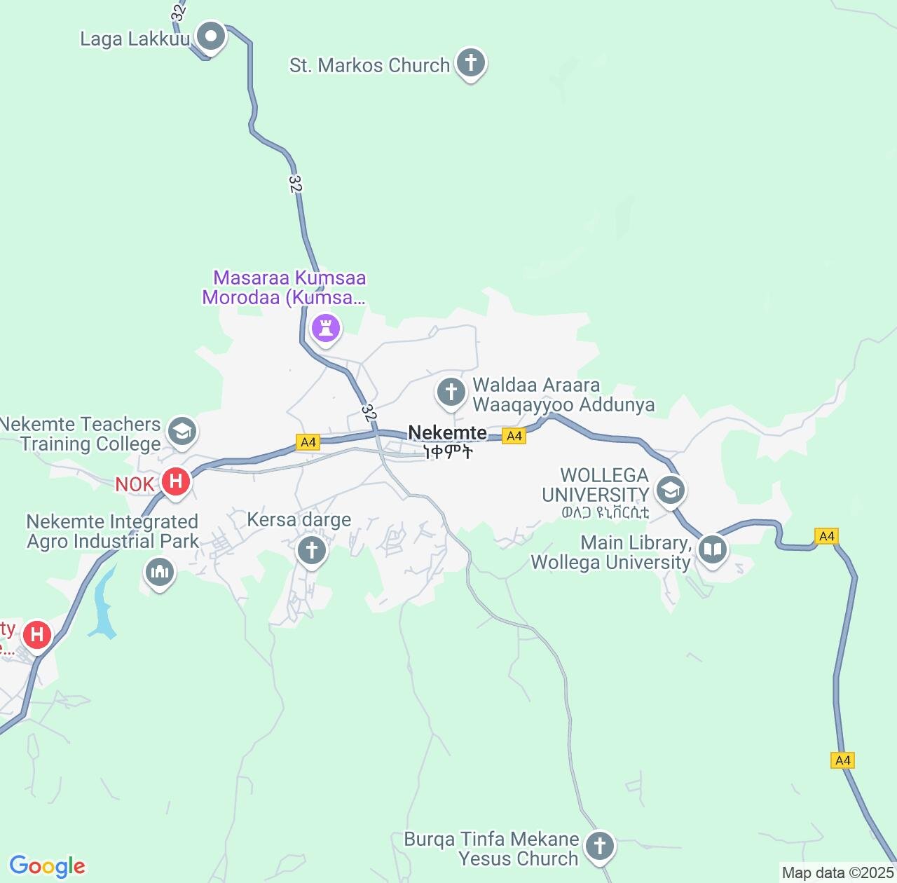 Map image for Intellectual Property Lawyers in Nek'emte and Oromiya IP firms at coordinates  ; .