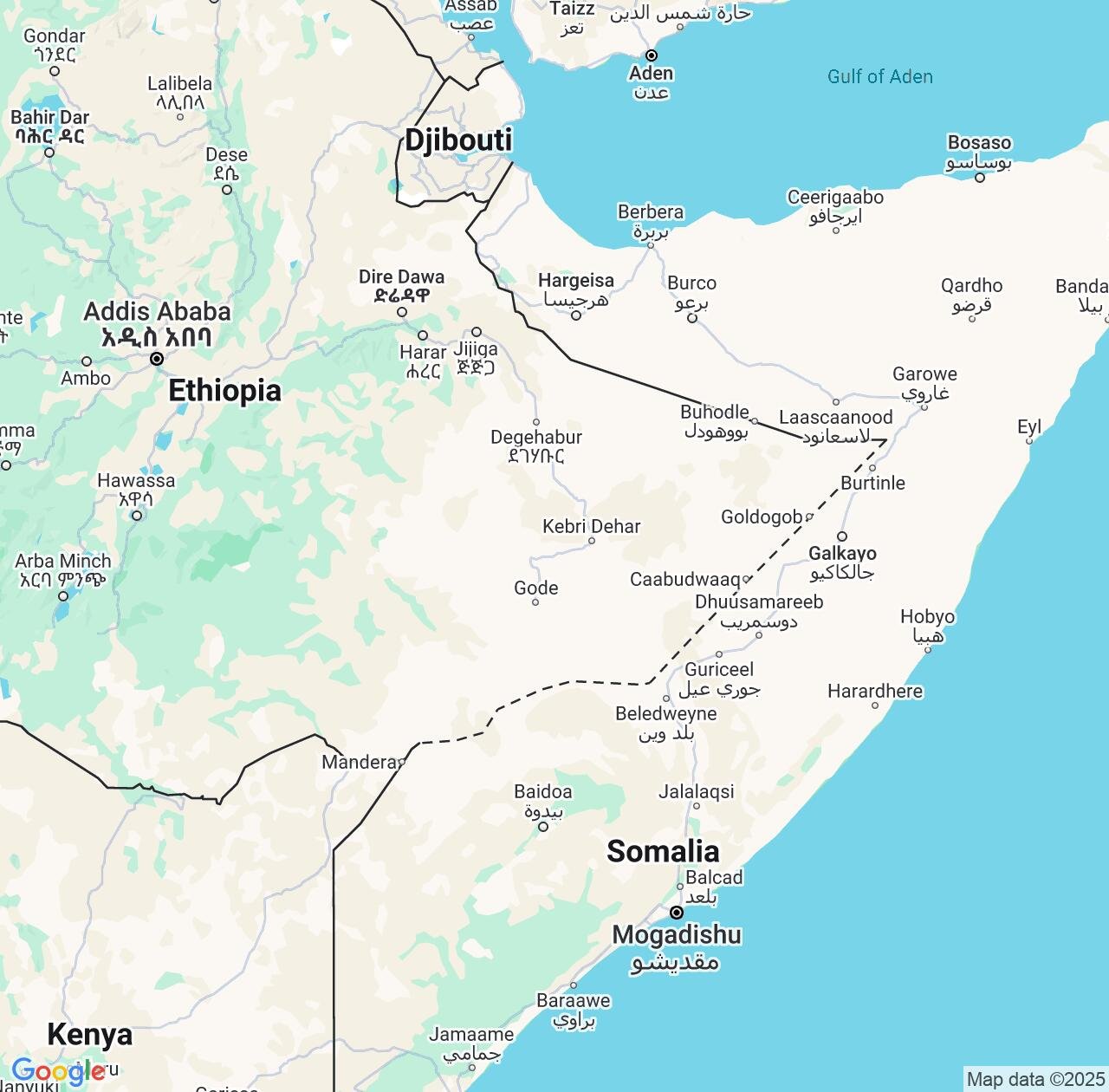 Map image for Intellectual Property Lawyers in Somali and Ethiopia IP firms at coordinates  ; .