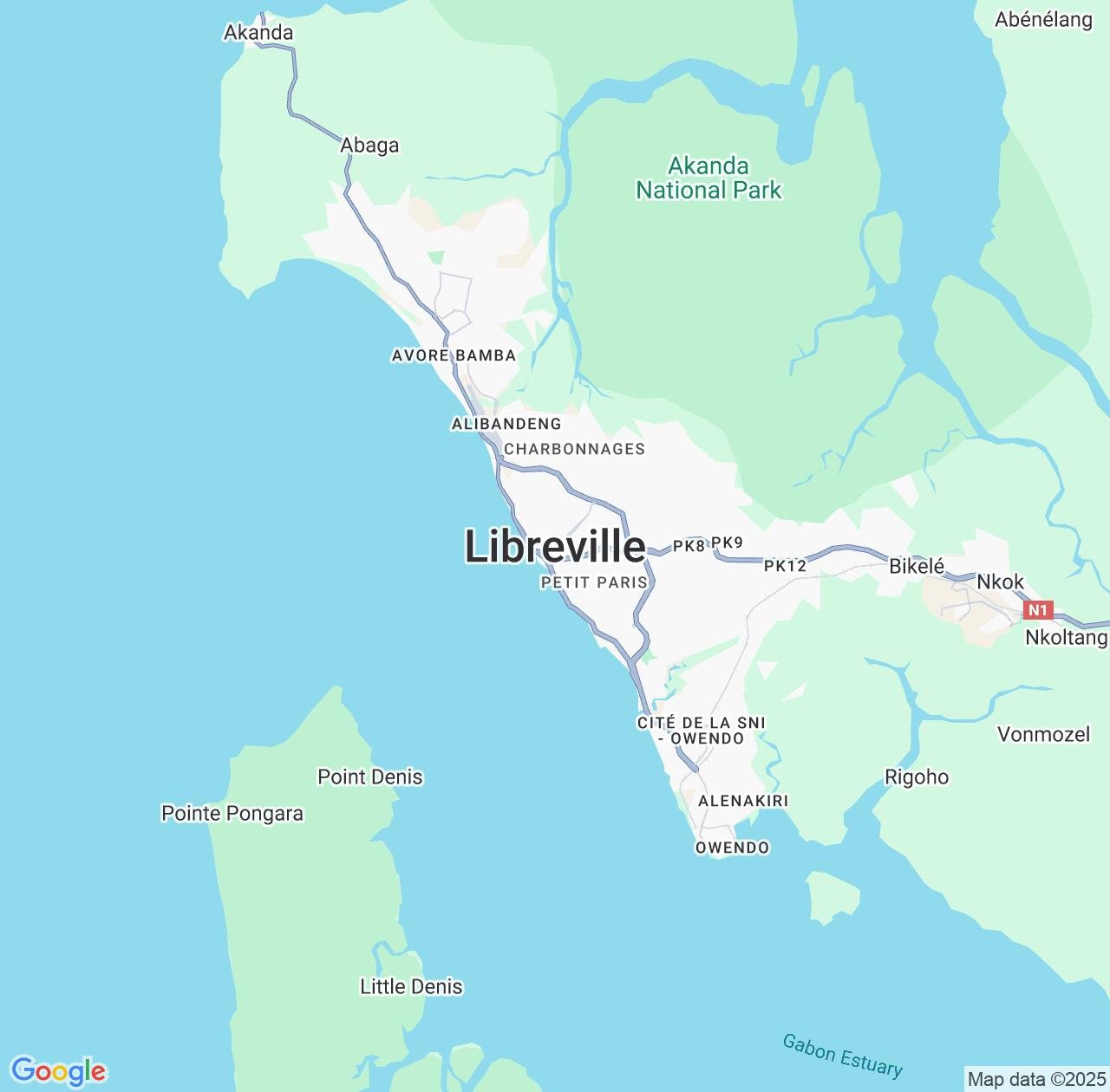 Map image for Intellectual Property Lawyers in Libreville and Estuaire IP firms at coordinates  ; .