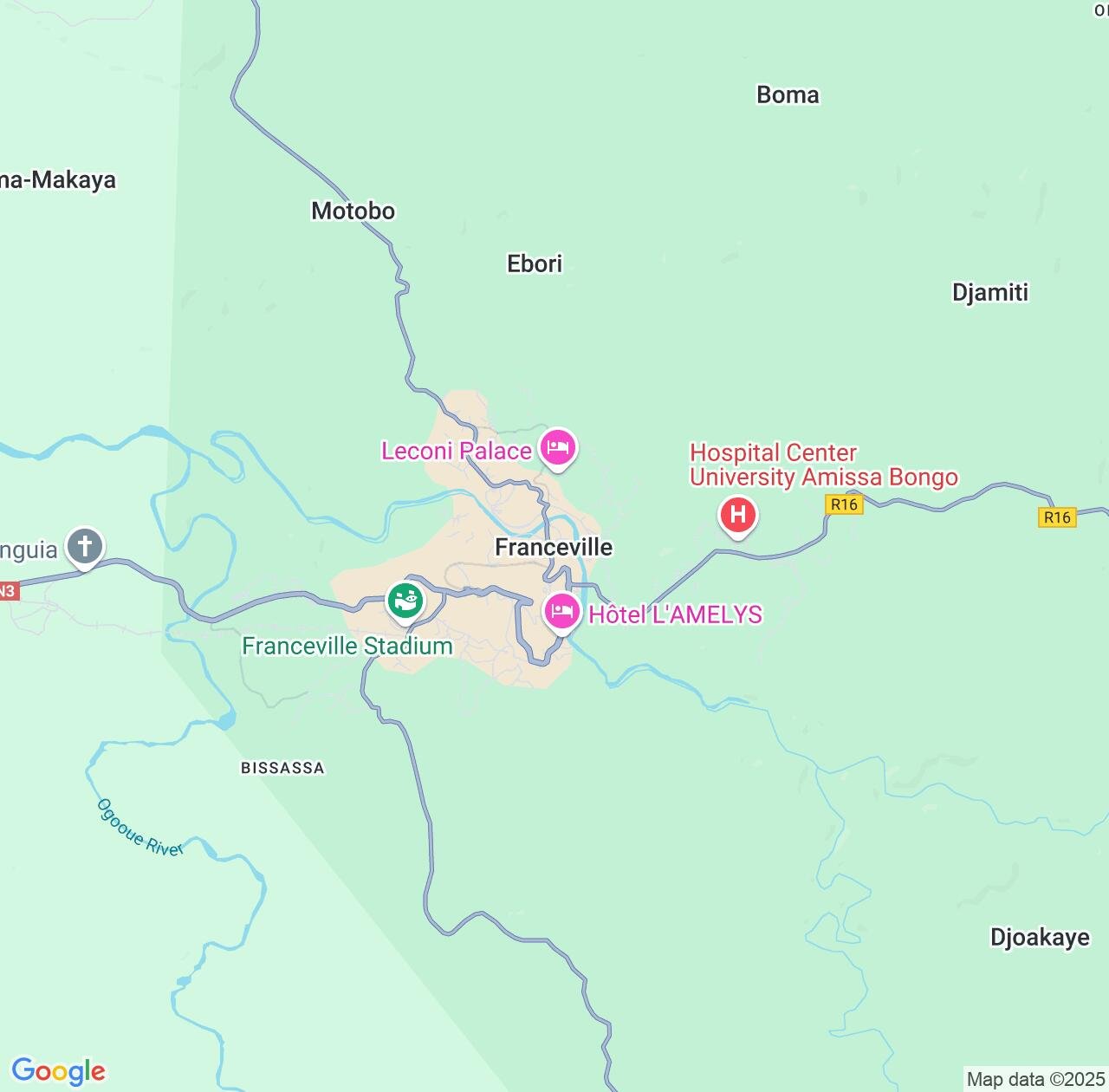 Map image for Intellectual Property Lawyers in Franceville and Haut-Ogooué IP firms at coordinates  ; .
