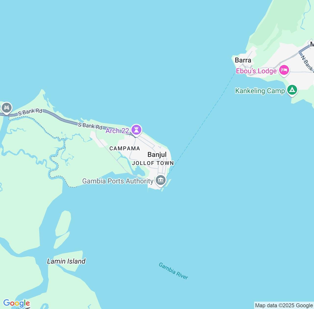 Map image for Intellectual Property Lawyers in Banjul and The Gambia IP firms at coordinates  ; .