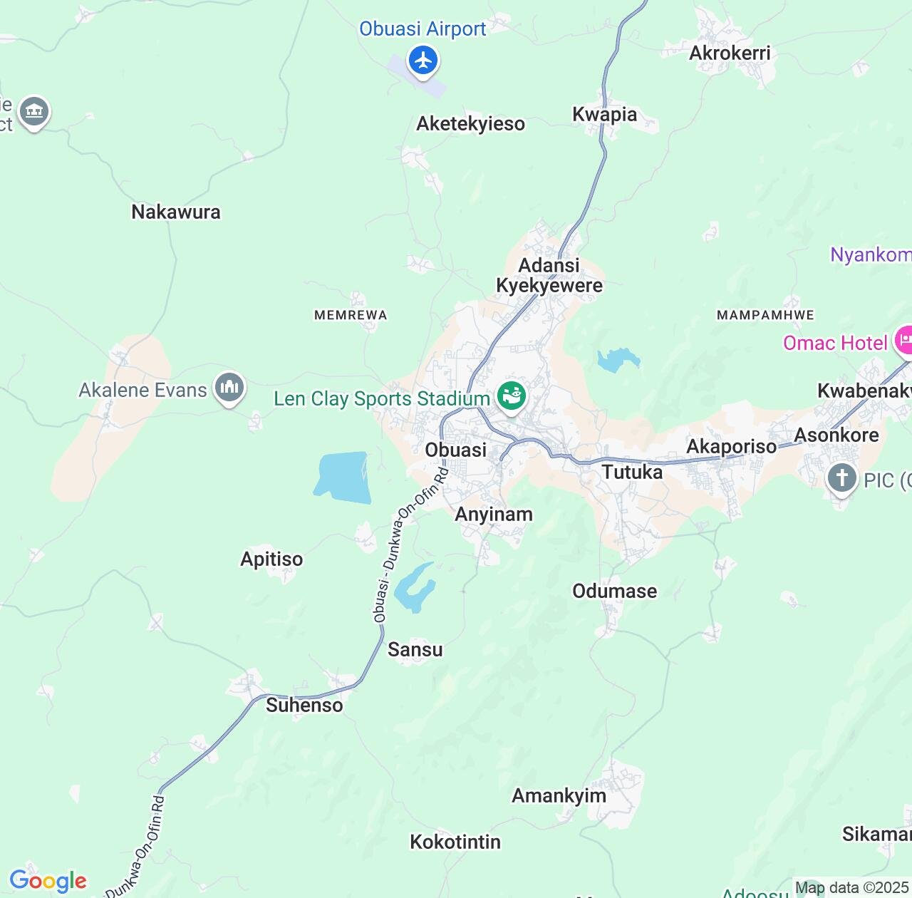 Map image for Intellectual Property Lawyers in Obuase and Ashanti IP firms at coordinates  ; .